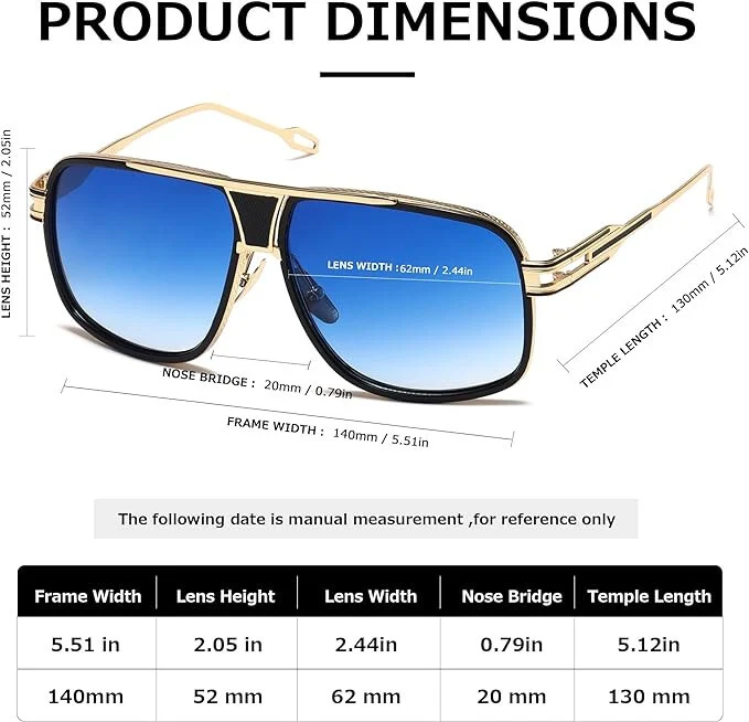Sunglasses Men Women Unisex Goggle Alloy Big Frame Metal Punk Style Shield