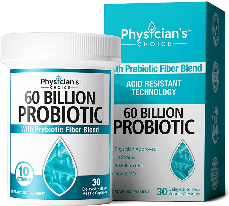 Probiotics for Women and Men, Natural, 60 Billion CFU - Probiotic Supplement