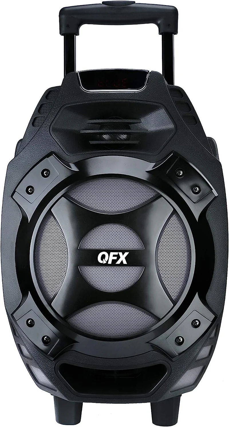 Rechargeable Portable Speaker | 8" Woofer | 2,600 Watts | Bluetooth, AUX -SILVER