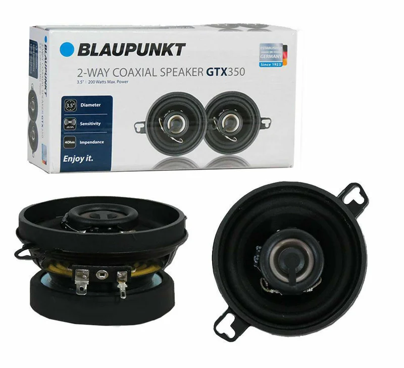 Blaupunkt GTX350 3.5" 2-WAY 200W MAX Power Car Audio Coaxial Speakers (2 PACK)