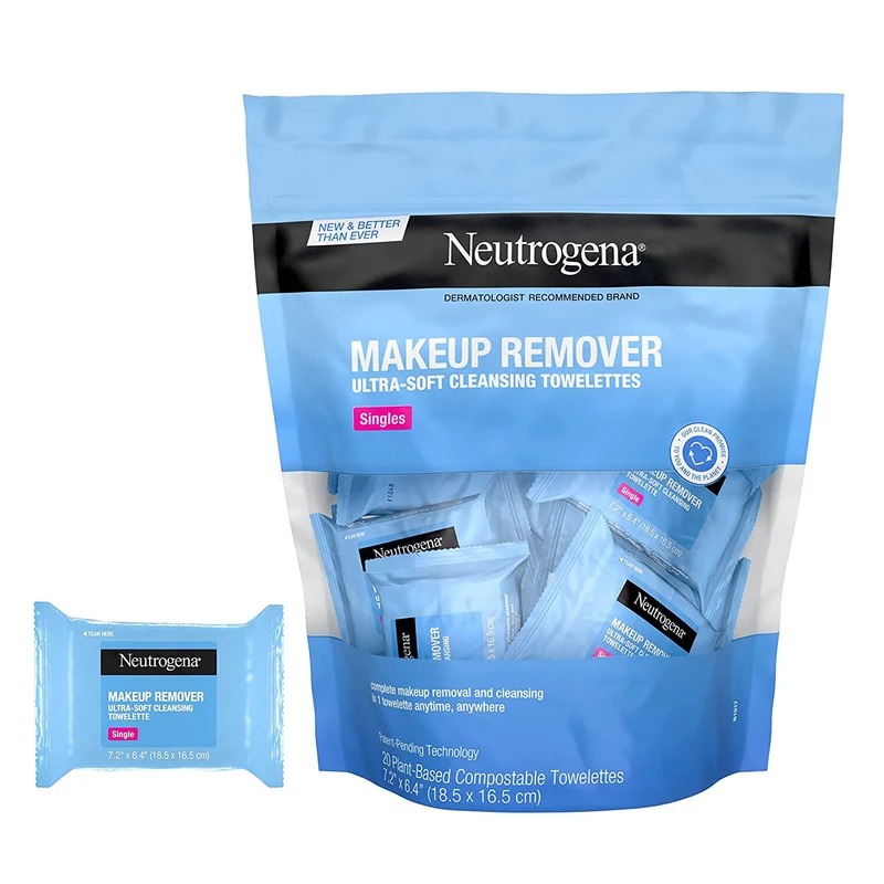 Neutrogena Makeup Remover Facial Cleansing Towelette Single Daily Face Wipes 6PK