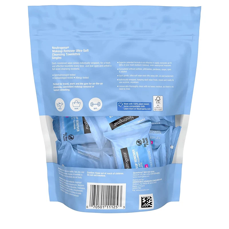 Neutrogena Makeup Remover Facial Cleansing Towelette Single Daily Face Wipes 6PK