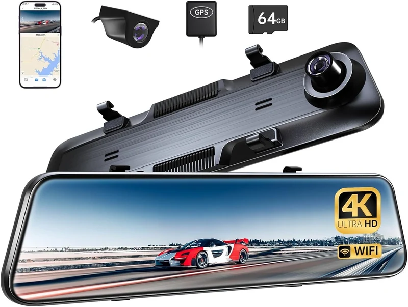 Pelsee Dash Cam and Rear View Camera | Complete Vehicle Surveillance Solution