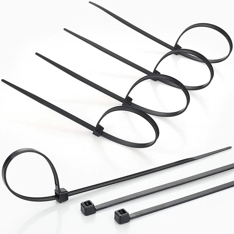 Self-Locking Cable Zip Ties,500 Packs 4+6+8+10+12-" Width 0.16inch Nylon Cable