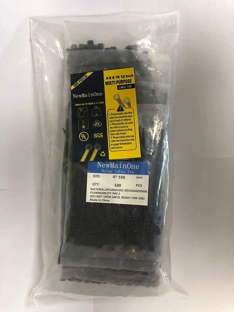 Width 0.16inch Cable Zip Ties,500 Packs Self-Locking 4+6+8+10+12-" Nylon Cable