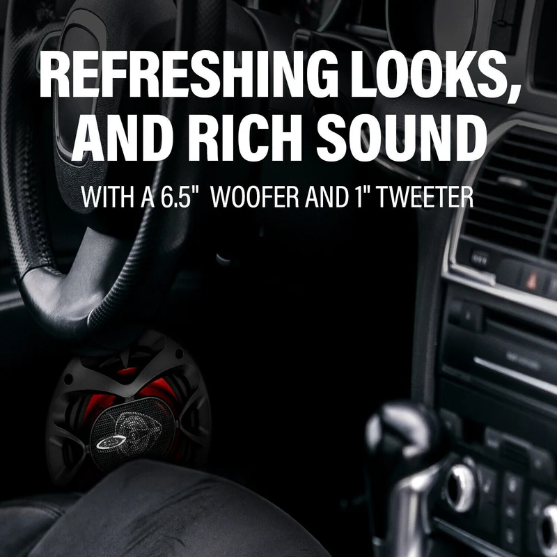 BOSS Audio System CH6520 Car Black Speakers - 250 Watts 125 Watts Each, 6.5 INCH