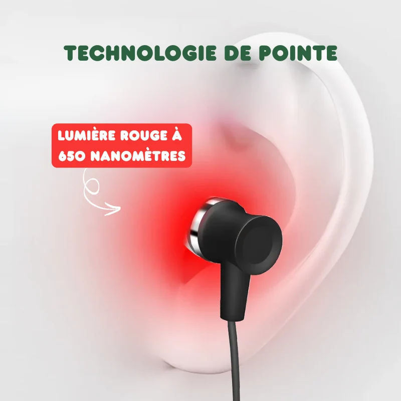 Écouteurs Anti-acouphènes par Thérapie Infrarouge