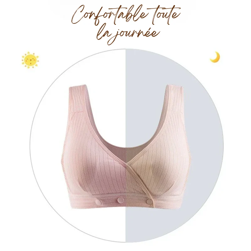 Soutien-Gorge d'Été en Coton Sans Armatures - Ouverture Frontale