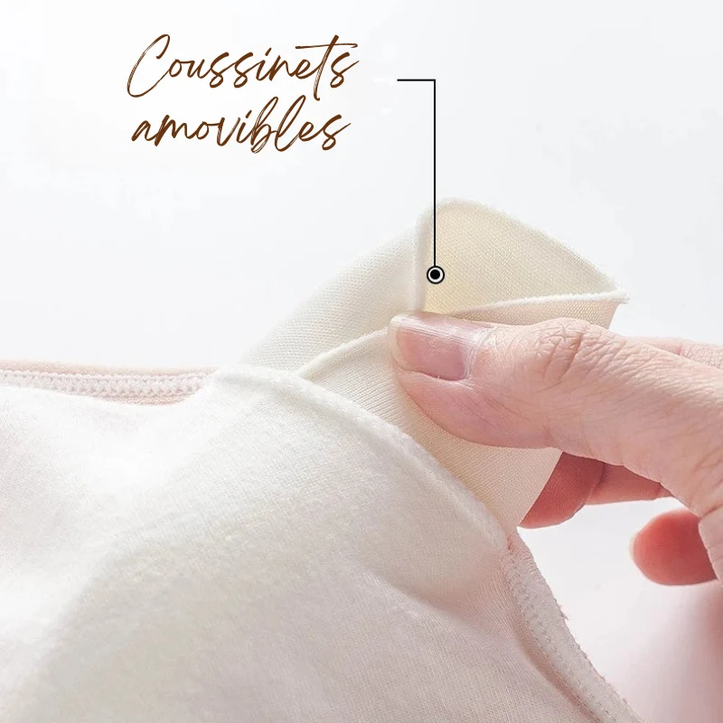Soutien-Gorge d'Été en Coton Sans Armatures - Ouverture Frontale
