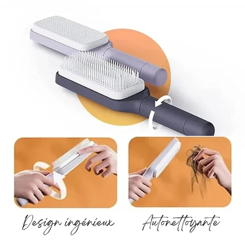 Brosse Coiffante Auto-Clean Anti-Statique