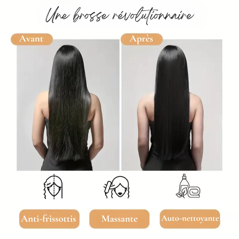 Brosse Coiffante Auto-Clean Anti-Statique
