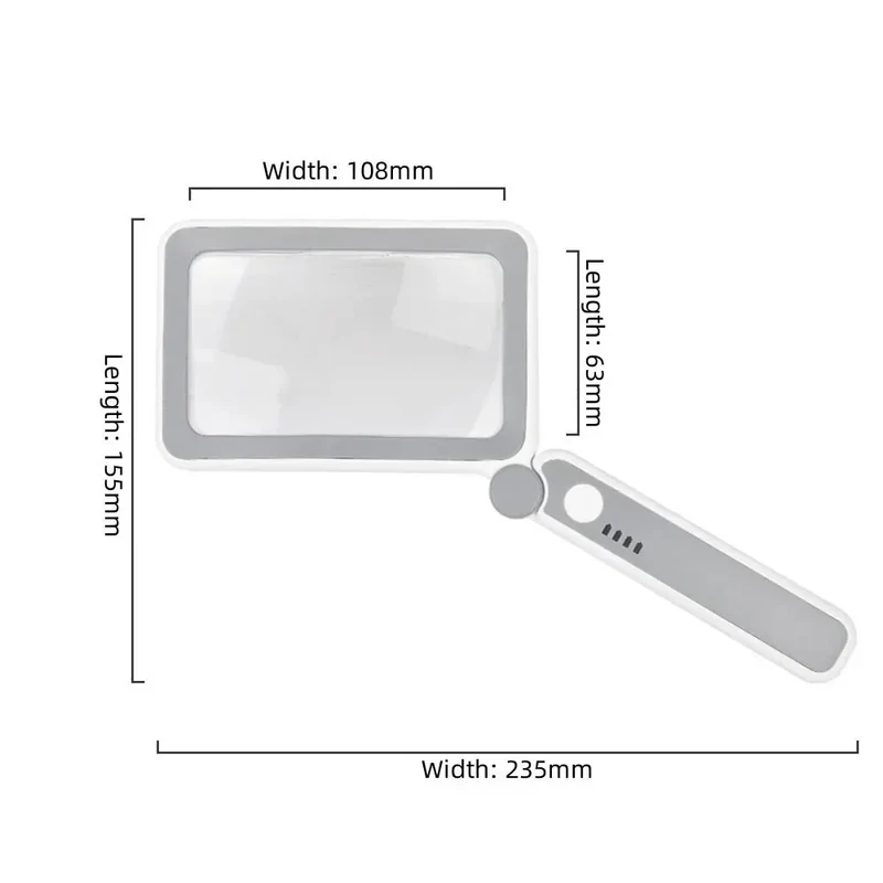 Loupe Pliable Haute Définition 10 LEDs - Rechargeable
