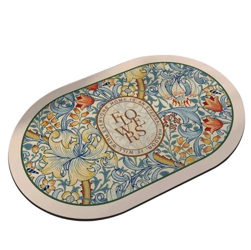 Tapis de Bain Antidérapant à Séchage Ultra-Rapide - Design Floral Élégant