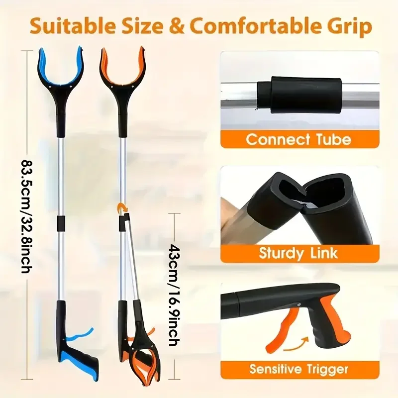 Pince Ramasse-Objets 82cm pour Seniors – Rotative 360°