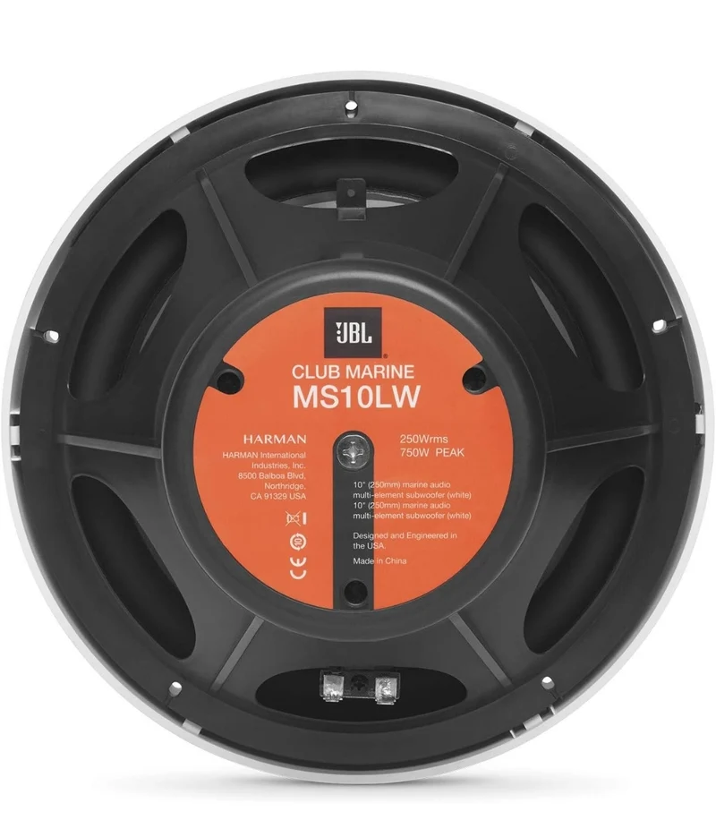 JBL Club Marine Subwoofer 10 Inches with RGB Lighting 750W - (Black)
