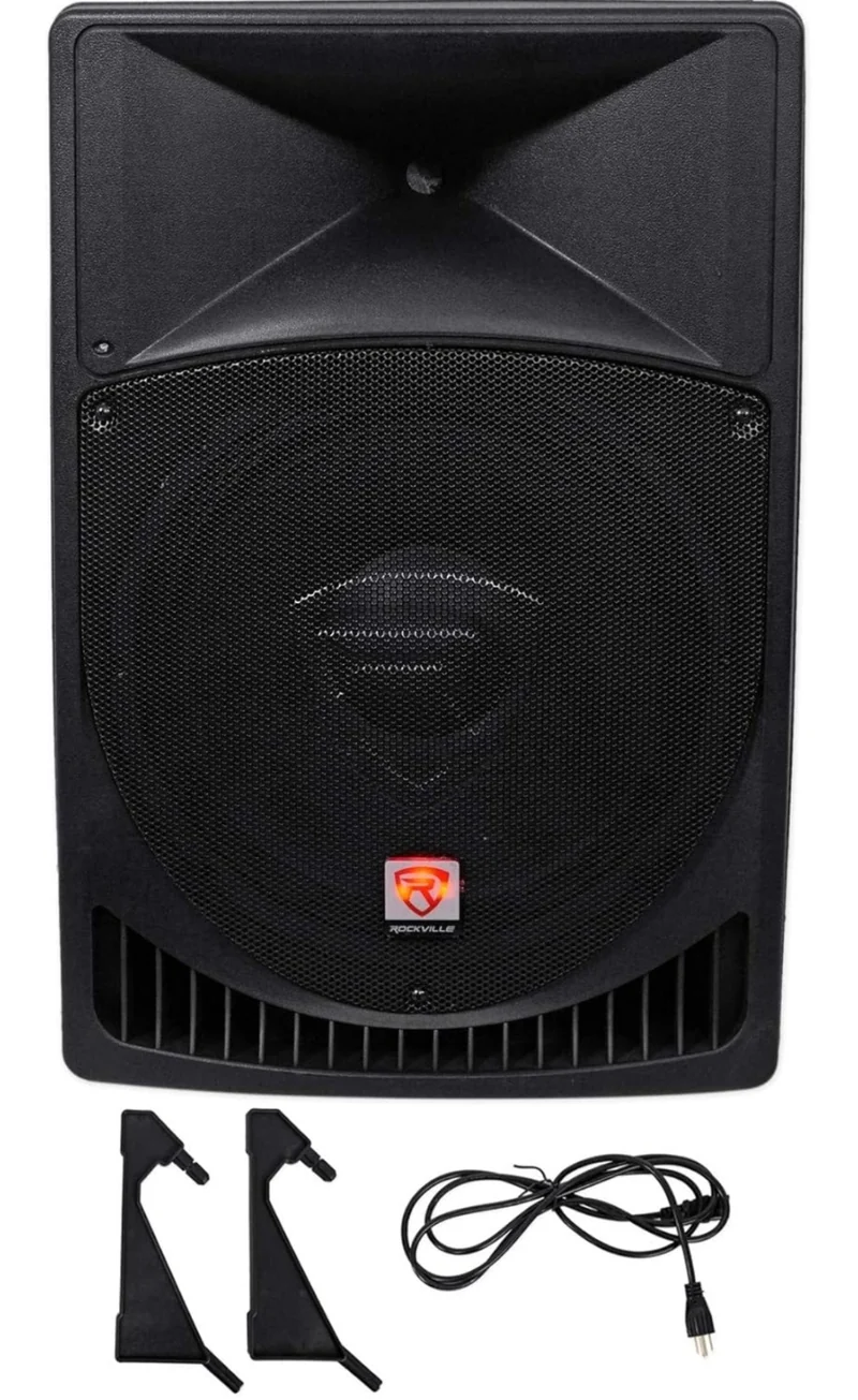 Rockville RPG15 15" Professional Powered Active 1,000 Watt 2-Way DJ PA Speaker