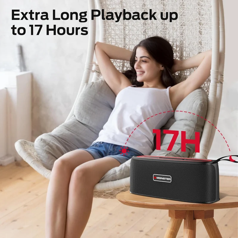 Portable Bluetooth Speaker - True Wireless Speaker, 30W Loud Stereo Sound, IPX6 Waterproof Speaker