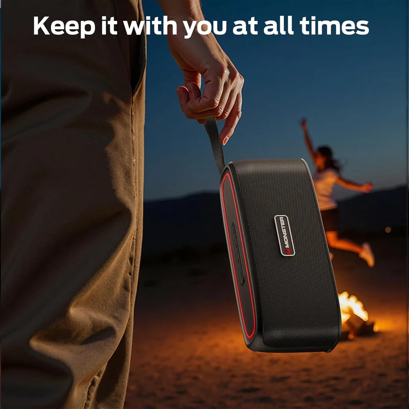 Portable Bluetooth Speaker - True Wireless Speaker, 30W Loud Stereo Sound, IPX6 Waterproof Speaker