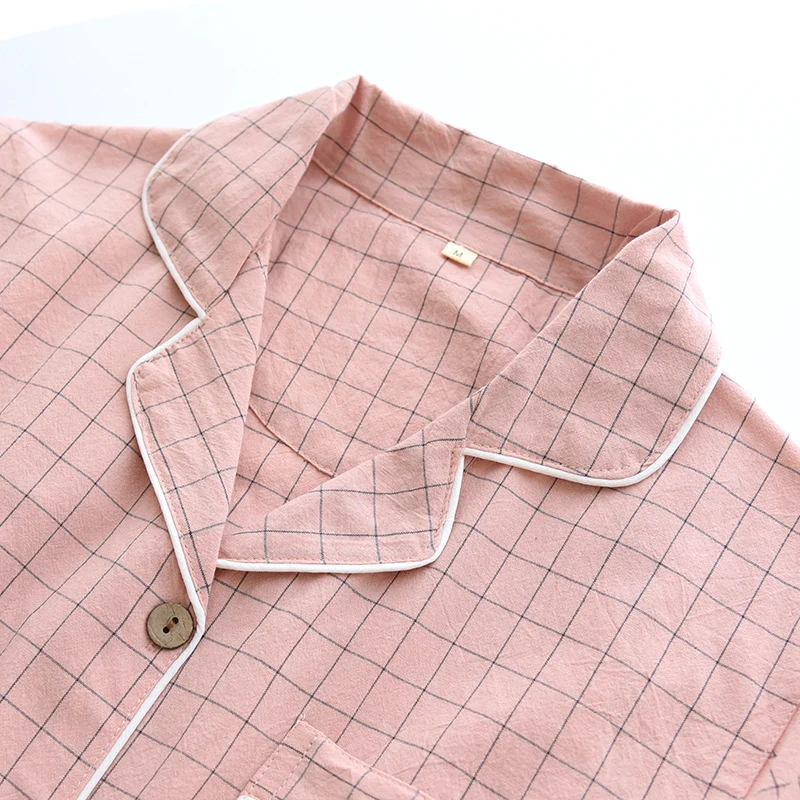 Pyjama en Gaze de Coton Chemise & Short Mixte - Printemps/ Été
