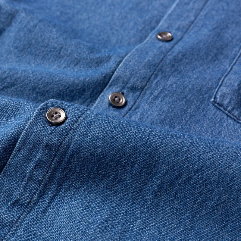 Chemise en Jean à Manches Longues Homme