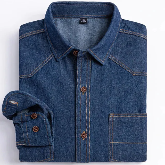 Chemise en Jean à Manches Longues Homme