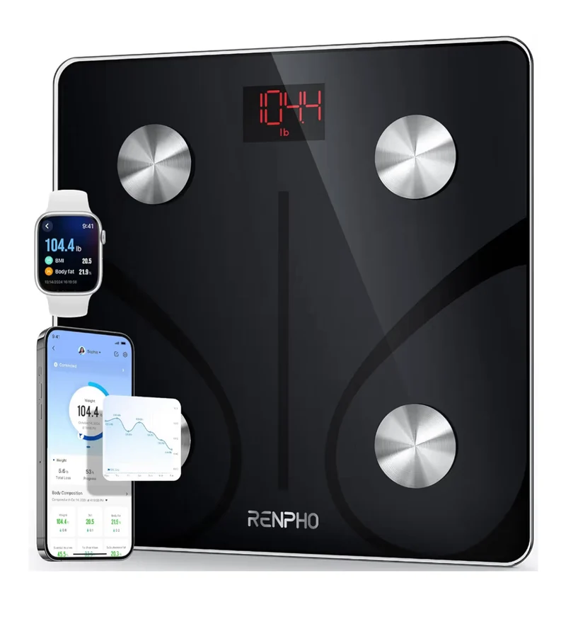 Smart Scale for Body Weight, BMI Weighing Bluetooth, Body Composition Monitor Health Analyzer with Smartphone App