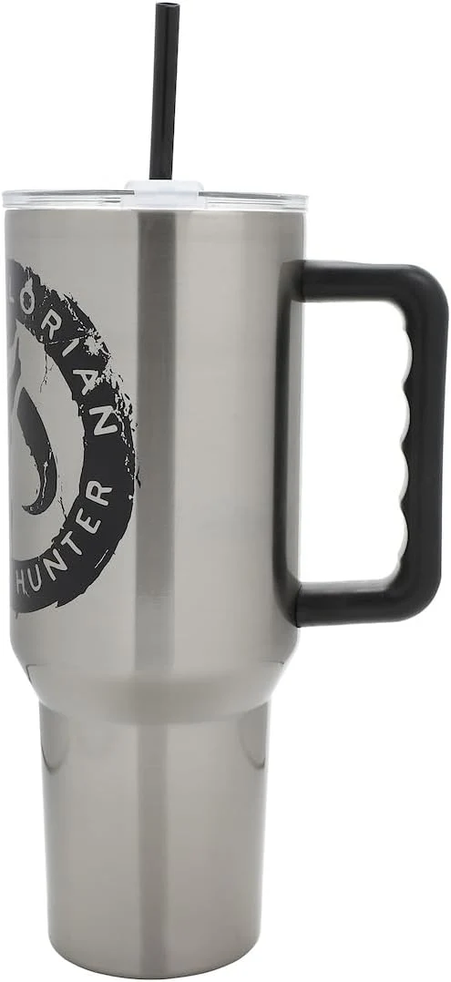 Insulated Stainless Steel Tumbler w/ Reusable Straw & Leak-Proof Lid Easy Carry Handle 40oz (Starwars)