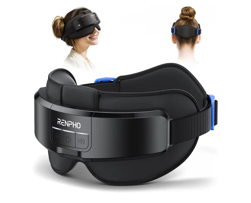 Eyeris Masc Head & Eye Massager - Headache Massager for Forehead Heated Face Mask with Heat, Massager Scalp Stress Relax