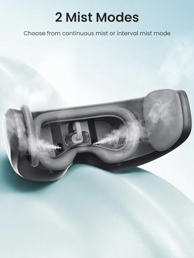 Eyeris Caligo Eye Massager w/ Mist & Temple Massager for Migraines,Head Circumferences 21.7" to 27.5" (Green)