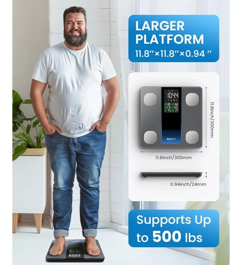 Smart Scale for Body Weight 7-in-1 Large Display for BMI, Body Fat, Muscle Mass, 13 Body Composition