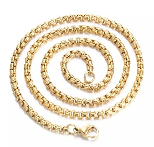 NEW - STAINLESS STEEL FASHION SEA ANCHOR NECKLACE FOR MEN & WOMEN GOLD PLATED
