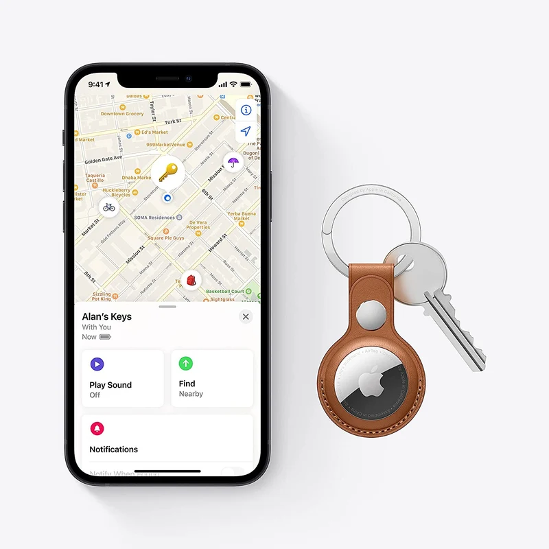 Real Apple 100% Authentic Air Tag Tracker for important items keys, remote, cars