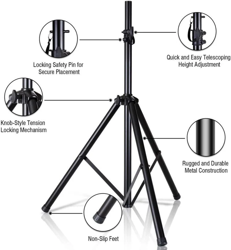 Universal Speaker Stand Mount Holder Heavy Duty Tripod w Adjustable 40”-71" NEW