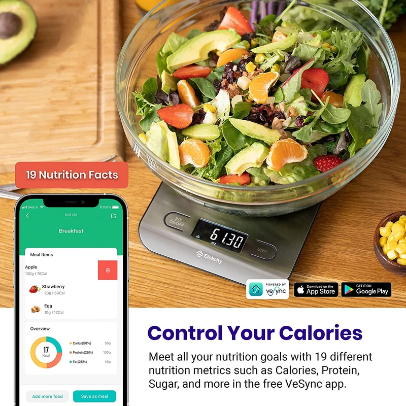 BRAND NEW Food Kitchen Scale Digital Grams & Ounces for Weight Loss Keto Baking