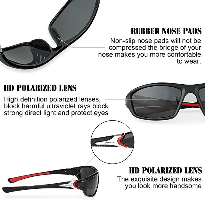 4 Pairs Unisex Polarized Sunglasses UV Protection Sports Driving Glasses Sports