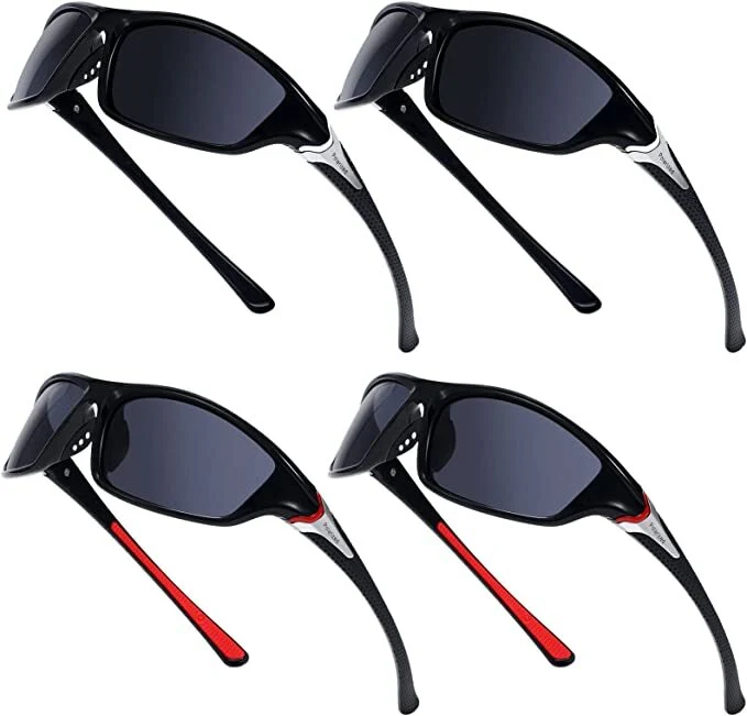4 Pairs Unisex Polarized Sunglasses UV Protection Sports Driving Glasses Sports