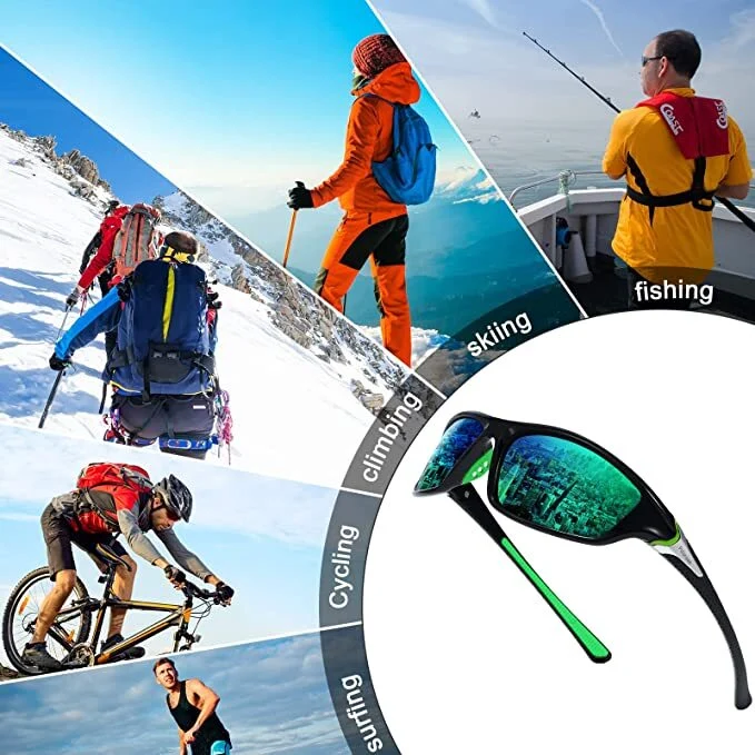 4 Pairs Unisex Polarized Sunglasses UV Protection Sports Driving Glasses Sports