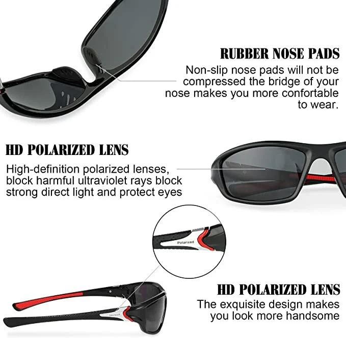 4 Pairs Unisex Polarized Sunglasses UV Protection Sports Driving Glasses Sports