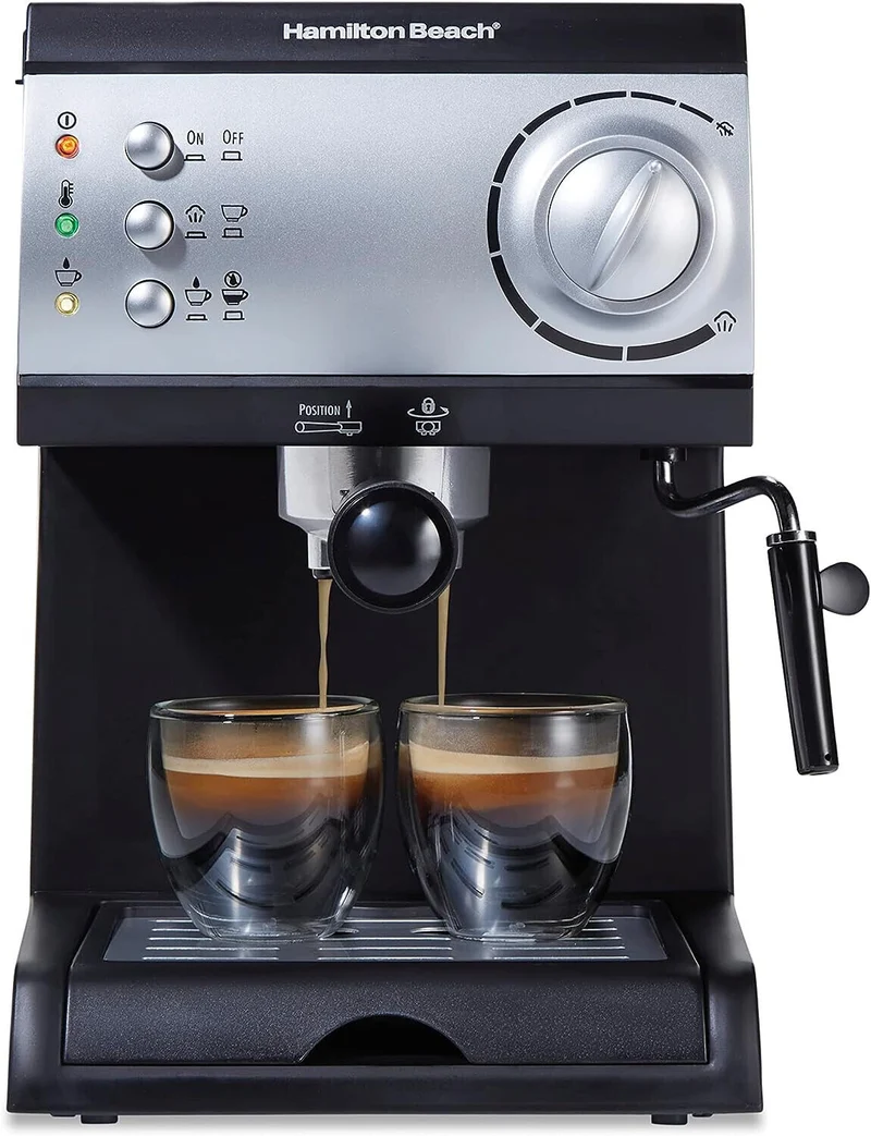 15 Bar Espresso Machine Cappuccino Mocha & Latte Maker W/ FROTHE Hamilton Beach