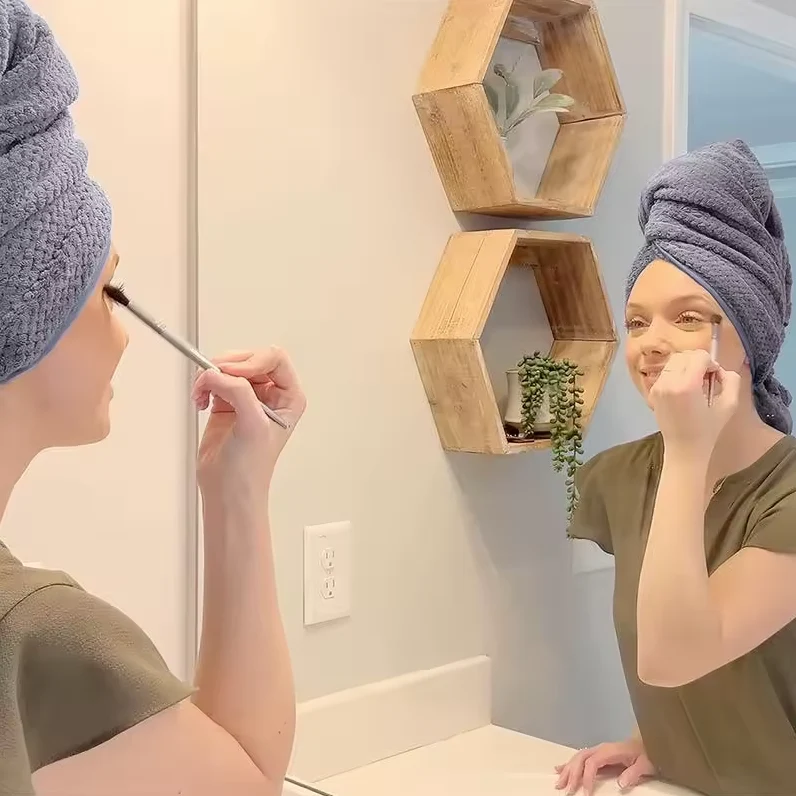 Turban de Bain Super Absorbant avec Bande Élastique - Séchage Express