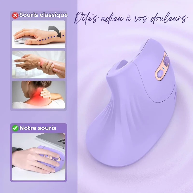 Souris Sans fil Ergonomique Anti-Douleurs