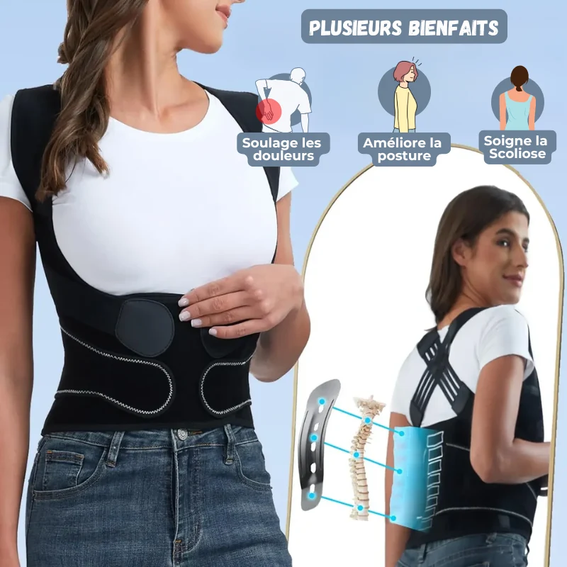 Correcteur de Posture réglable design croisé