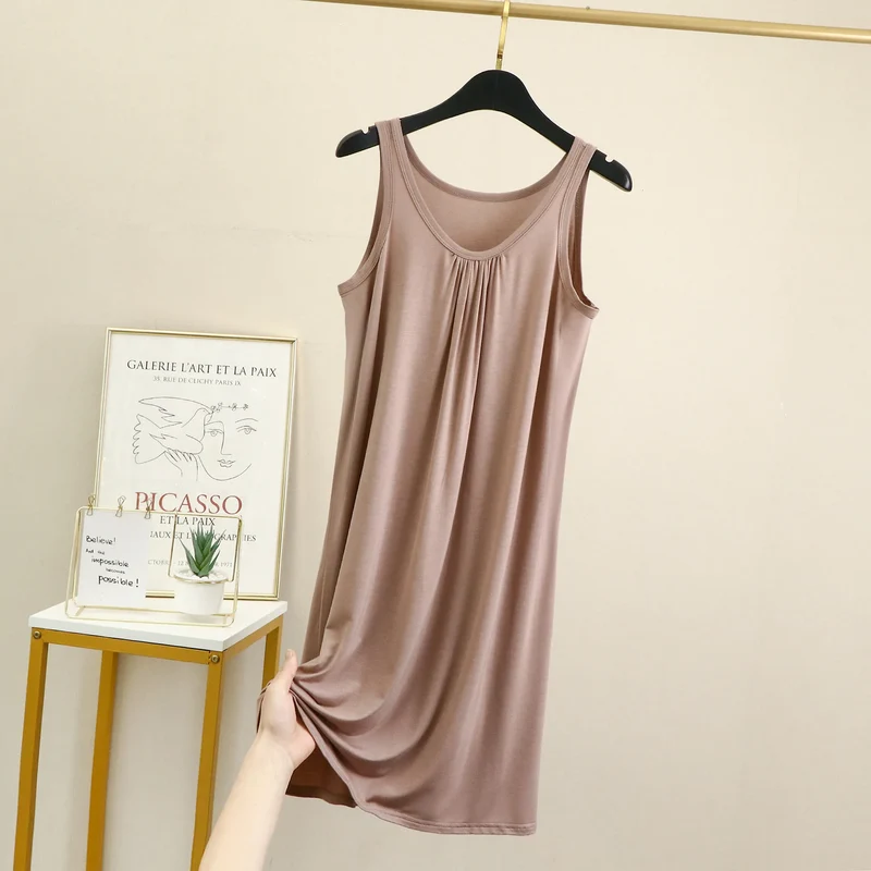 Chemise de nuit en Modal sans manches - Grandes tailles