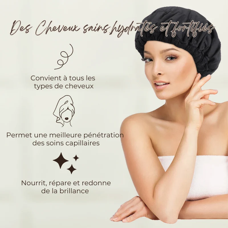 Bonnet de soin Capillaire Chauffant aux Graines de Lin