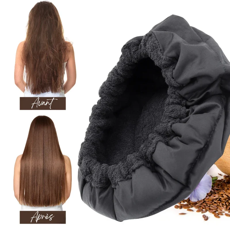 Bonnet de soin Capillaire Chauffant aux Graines de Lin