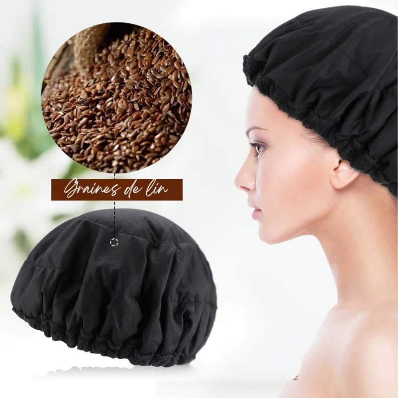 Bonnet de soin Capillaire Chauffant aux Graines de Lin