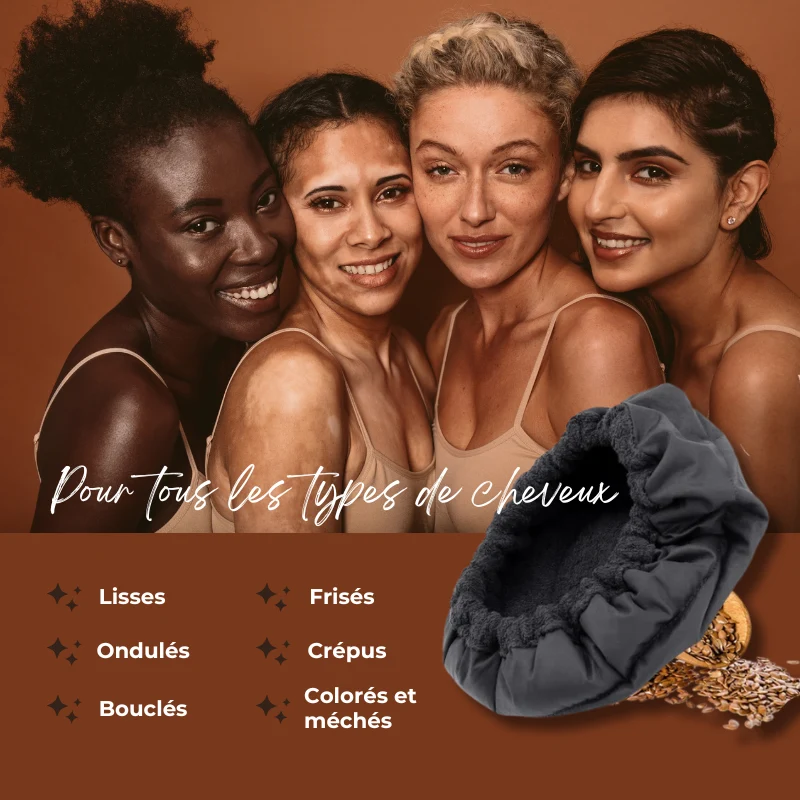 Bonnet de soin Capillaire Chauffant aux Graines de Lin
