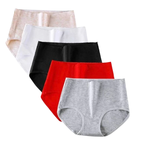 Lot de 3 Culottes Taille Haute en Coton Respirant