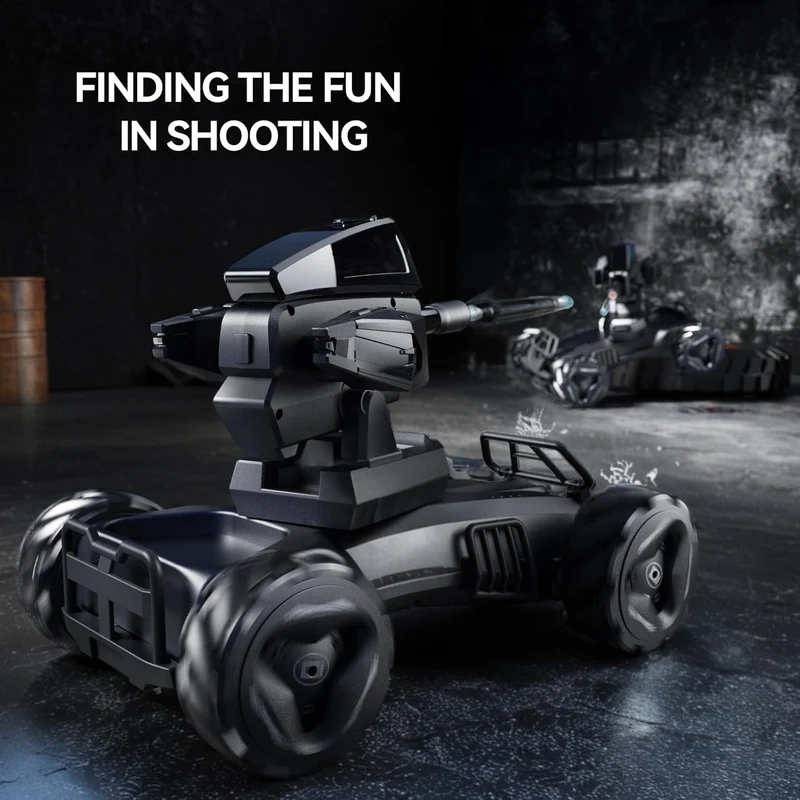 V997 RC Big Monster Truck : 4X4 Large Off-Road RC Car 1:10 Large RC Car, Educational STEM Car & Programming & Water Bombs Battle,120Mins Play Time - (Black)