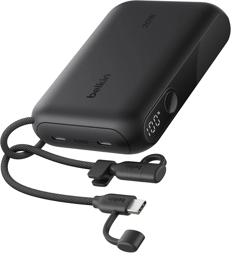 Portable Charger Slim 10,000mAh USB-C Power Bank - (Black)
